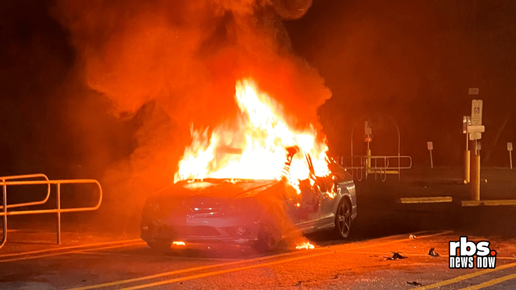 Authorities Seek Suspect Who Set Car, Self on Fire at Food&nbsp;Lion